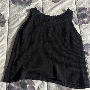 Wooden Ships Black Knit Tank Top